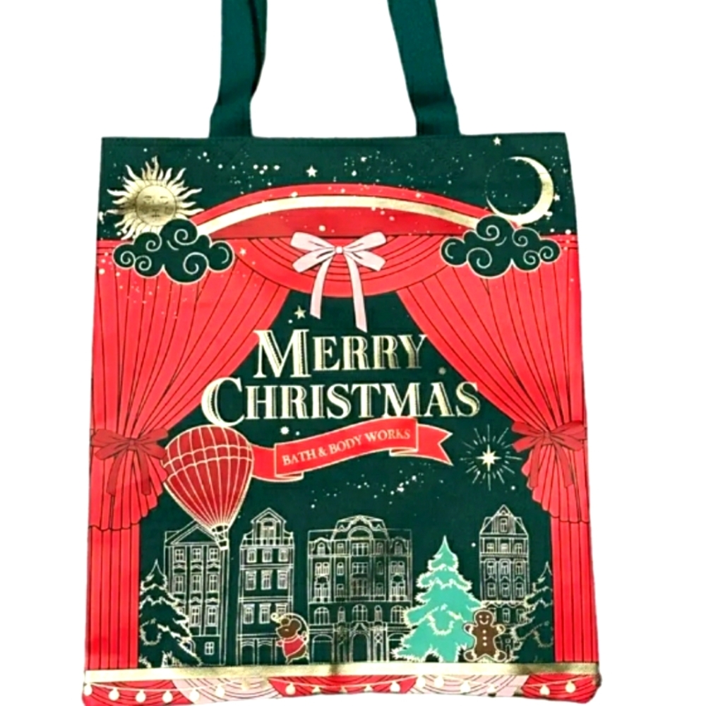 Bath and body works merry Christmas tote bag